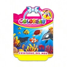 1 本儿童西班牙卡通着色书，7 种不同主题，每本 16 页，有趣的 DIY 色彩练习，可提高孩子的能力，圣诞节、感恩节、新年礼物 - 多色 - 查看 13