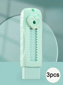 Customized Retractable Erasers, Personalized Rubber Pencil Erasers, Art Erasers For Drawing, Student Stationery, Back-To-School Gifts, Suitable For Office, School, And Children, Christmas Gifts, Halloween Gifts, Back-To-School Season Special, School Supplies, Back To School, School Gift, For Office, For School, For Classroom - Green - View 18