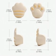 8 件随机款式和颜色儿童安全硅胶桌角防护装置，角度保护器，防撞垫，带粘合剂，猫爪设计 - 彩色 - 查看 2