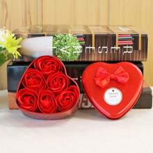 6pcs/Set Soap Flower Gift Box, New Realistic Mini Floral Bouquet Soap Flower Set, Valentine's/Teacher's Day Gift, Scented Soap Flower, New Year Gift Back To School Valentine's Day - Multicolor - View 12