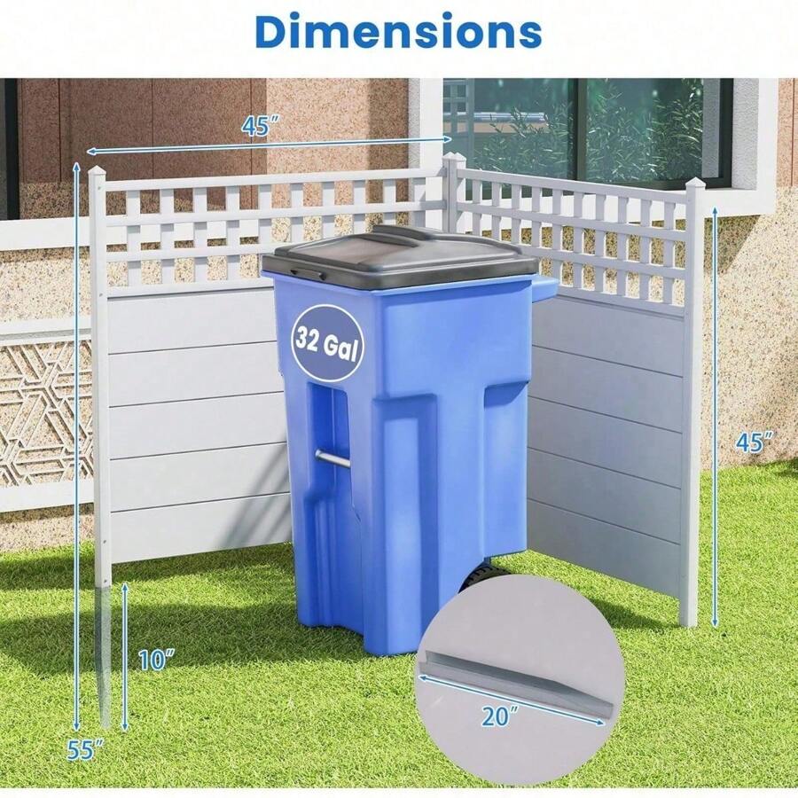 Outdoor Privacy Screen Fence 2 Panels 45''W X 45''H Air Conditioner