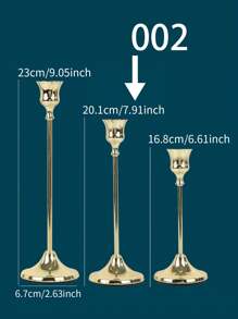 2 szt./3 szt. Świecznik, Retro Długi Świecznik, Do Centralnej Części, Rekwizyty Do Zdjęć Na Kolacji Przy Świecach, Dekoracja Na Rocznicę Ślubu, Urodziny, Randka, Atmosfera Dekoracji, Stół Salon Wystrój Domu