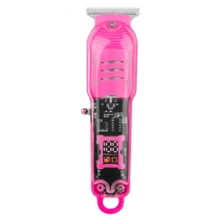 Professional Hair Clipper Smart LCD Display Transparent Electric Shaver Cordless - 黃色 - 查看 4