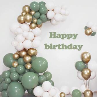 137pcs Avocado Green Latex Balloon Package, Vintage Mocha Green Balloon Chain Set For Birthday Party, Wedding Decoration, Christmas