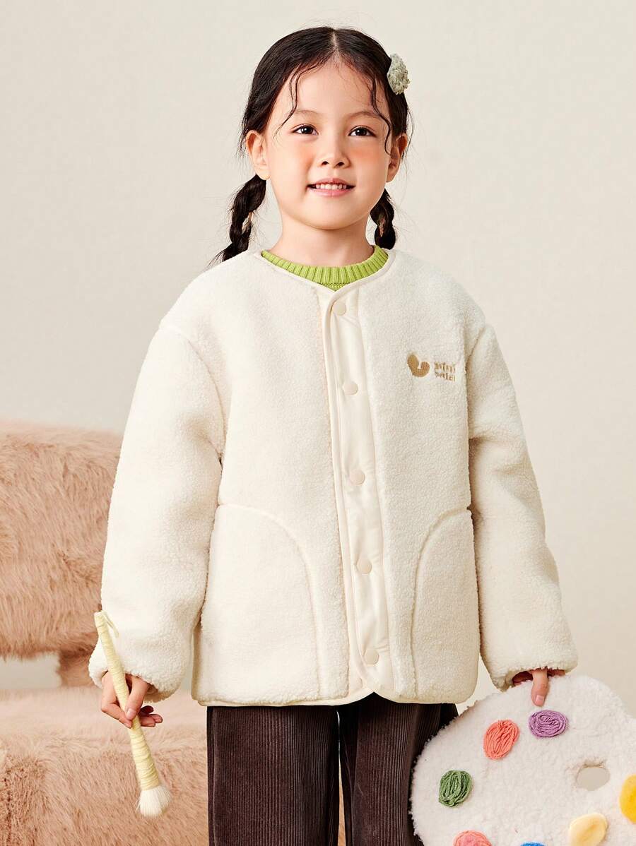 mini bala Waterproof Reversible Padded Jacket For Children Thick Winter Padded Coat - White - View 1