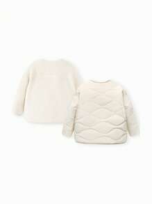 mini bala Waterproof Reversible Padded Jacket For Children Thick Winter Padded Coat - White - View 5