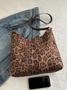 Túi đeo vai họa tiết da báo dung tích lớn màu sắc thời trang, túi đeo vai đa năng và đơn giản, thích hợp để mua sắm, ví, mua sắm, phụ nữ trẻ, sinh viên đại học, người mới đến, nhân viên văn phòng. Rất thích hợp cho văn phòng, trường đại học, công việc, kinh doanh, đi làm, hoạt động ngoài trời, du lịch và đi chơi, ví họa tiết da báo thời trang cho phụ nữ Leopard Comeback - màu nâu - Xem 7