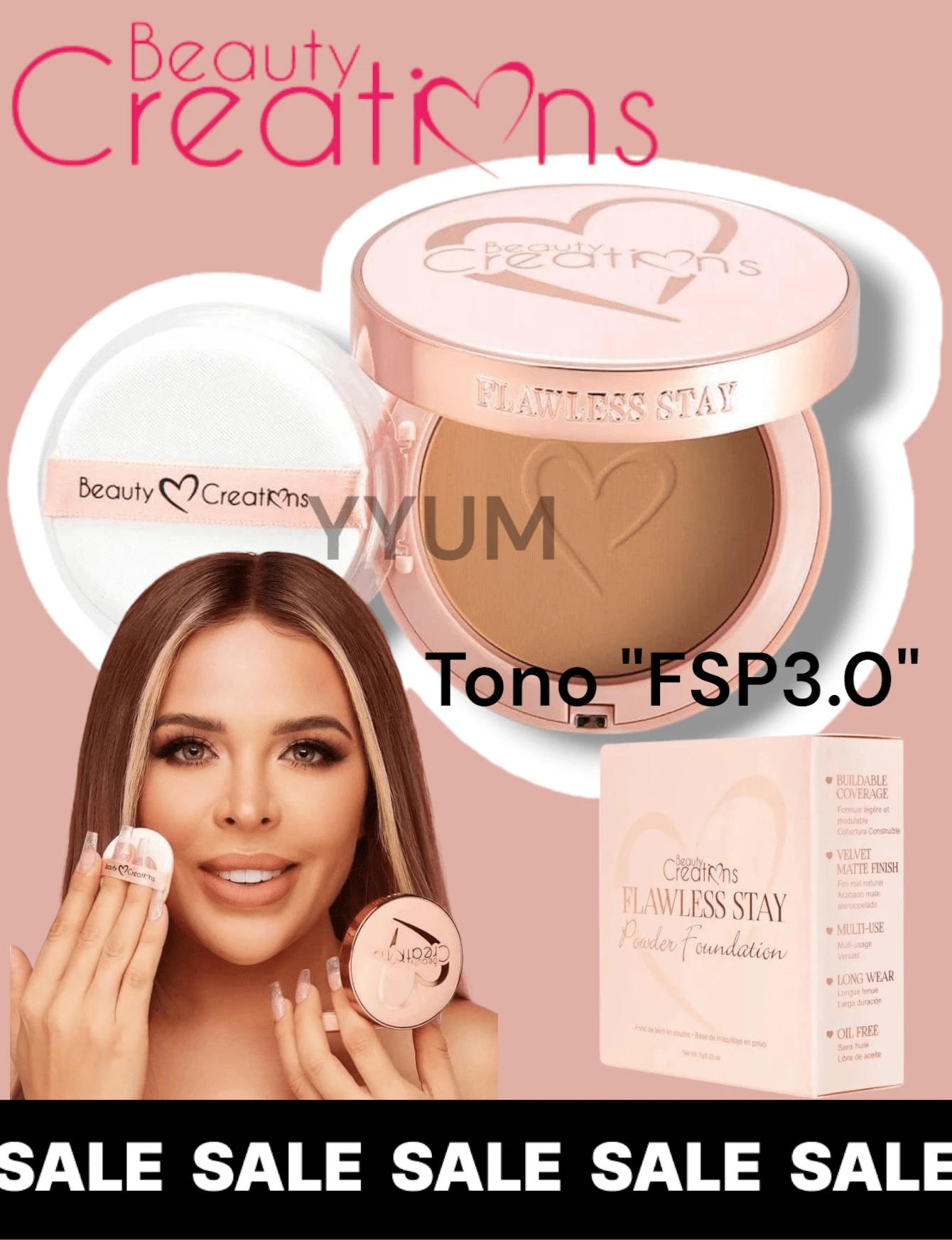 FLAWLESS STAY POWDER FOUNDATION BEAUTY CREATIONS - TONO .FSP3.0 - View 1