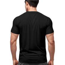 Men's Round Neck T-Shirt, Comfortable Printed Model, Driifit Mesh - màu đen - Xem 2