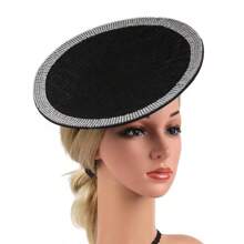 1pc Rhinestone Headband, Tea Party Derby Race Season Hair Accessory, Tiny Hats, Derby Hat, Mini Fascinator, Mini Top Hat , Mini Cap, Head Piece, Rave Accessories - A - View 2