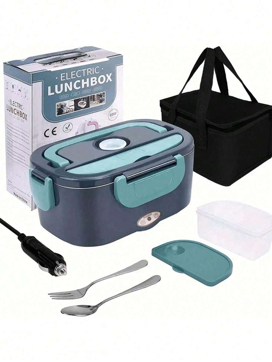 Electric Lunch Box Food Warmer - Herrfilk Portable Food Heater For Car & Home - Leak Proof, Lunch Heating Microwave For Truckers With Removable Stainless Steel Container 1.5 L, 110V/12V[Upgraded]