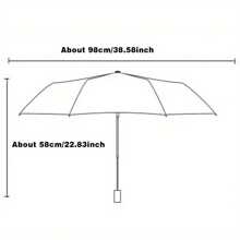 Guarda-chuva portátil para viagem, guarda-chuva universal para chuva e sol, protetor solar, redondo, à prova de vento, automático, fácil de abrir e fechar, compacto, à prova d'água, portátil para viagem - Nome exclusivo, iniciais, significado, estilo