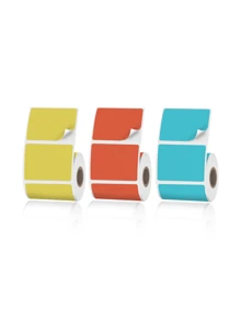 SINMARK Colorful Assorted Thermal Label Sticker Paper, 1.57" X 1.18" (40mm X 30mm), 12.5mm Core, Suitable For Barcode/Logo/Gift Tag/Thank You Label/Small Business/Home, Compatible With KS35, KS28 Phomemo M200, M220, E210, P50, DETONGER P1 - Color Combination - View 2
