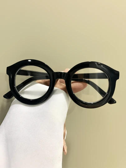 Vintage Round Glasses, Classic Computer Non-Prescription Eyeglasses, Small Retro Style, For Fashion And Eye Protection