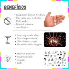 Colar Escapulário Cabocla Jurema Umbanda Aço Inoxidável