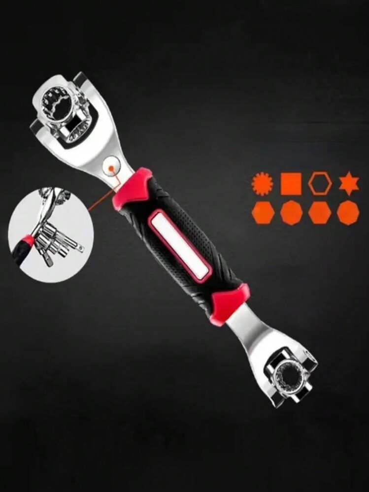 52合1万能套筒扳手360°旋转可调双头多功能扳手手动工具磁性扳手汽车维修工具 - 本色 - 查看 5