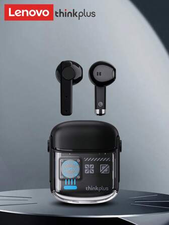 Lenovo 联想 LP53 蓝牙耳机，半入耳式设计，高清环绕音效，音乐和游戏双模式，同步音频和视频，低延迟，内置麦克风，智能降噪，长效电池续航，舒适的无线耳塞，适用于智能手机、平板电脑和电脑
