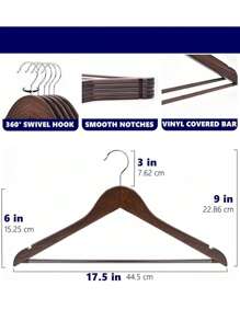 Gruccia in legno di alta qualità e vintage, gruccia in legno per abiti con barra antiscivolo per pantaloni, adatta per camicie, giacche, vestiti, pantaloni, ideale per primavera, minimalista, maglie estive - Multicolore - Visualizzare 4