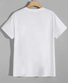 Never Give Up T-Shirt 100% Cotton Streetwear Stylish Shirt - 白色 - 查看 2