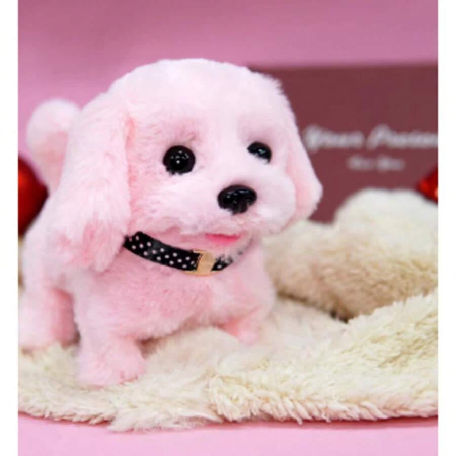 Brown Electric Plush Toy Pet Dog, Suitable For Interactive Companion - 粉色 - 查看 1