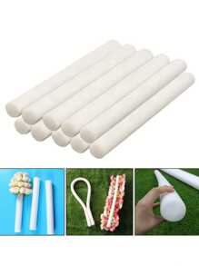 3pcs Premium White Floral Foam Stick For DIY Wedding & Event Decor, Cylindrical Sponge Base, Utility Hooks Rama Decoration Rama - Multicolor - View 3