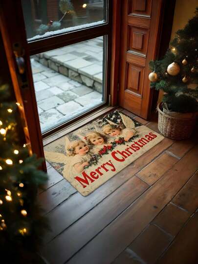 1pc Geometric Pattern Anti-Slip Doormat For Hallway, Kitchen, Balcony, Floor Mat, Home Decor Indoor/Outdoor