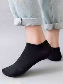 1/10/20Pairs Women's Soild Random Color Summer Low Cut Socks, Thin Low Vamp Ankle Socks