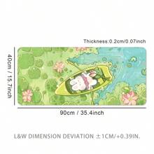 可爱划船兔鼠标垫,笔记本电脑桌垫,键盘垫,大号桌垫,卡通风格,优质橡胶,防滑设计,全包边,可水洗,家用,游戏,办公,礼品鼠标垫,返校季游戏鼠标垫,桌面配件,办公用品,办公桌配件,鼠标垫,桌面鼠标垫 - 划船小兔 - 查看 16