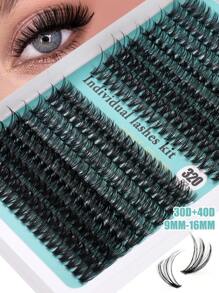 320 Cụm D Curl Lông Mi Riêng Lẻ Chiều Dài Hỗn Hợp 9-16mm, Tự Làm Tại Nhà Mi Giả Nối Dài Hàng Ngày, Mềm Mại Và Tự Nhiên, Đen Dày 30D 40D 50D 60D 80D 100D, Dễ Sử Dụng, Mi Phân Đoạn Làm To Mắt Bạn - D - Xem 2