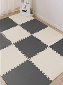 20 Large Soft Foam EVA Floor Mat Jigsaw Tiles Interlocking Garden Play Mats - Gray and creamy-white - View 6