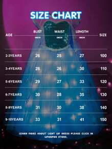 UPORPOR Princess Dress Girls Halloween Light Up Princess Costume, Dress Up Clothes (Battery Not Included) - 藍色 - 查看 6