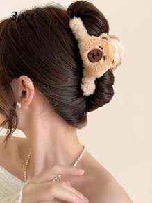 1/3 chiếc kẹp móng vuốt Capybara cỡ lớn, dây buộc tóc, kẹp tóc rùa - Nhiều màu - Xem 3