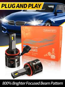 2 bóng đèn ô tô H1 H4 H7 LED H11 9005 HB3 9006 HB4 9012 bóng đèn LED trắng nâng cấp lắp đặt nhanh Bộ đèn sương mù Turbo cho ô tô Nâng cao khả năng lái xe ban đêm của bạn - dẫn đến - Xem 13