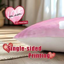 1 chiếc 17,7*17,7in (45*45cm) Vỏ gối Polyester in chữ "LOVE" màu nước ngày lễ tình nhân/Màu tím cổ điển, Vỏ gối cho gia đình, ghế sofa, phòng ngủ, trang trí xe hơi [Không có ruột gối], Thích hợp sử dụng hàng ngày hoặc trang trí nhà tối giản sang trọng - yêu - Xem 3