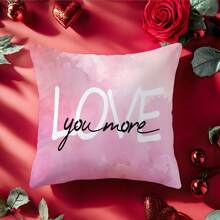 1 chiếc 17,7*17,7in (45*45cm) Vỏ gối Polyester in chữ "LOVE" màu nước ngày lễ tình nhân/Màu tím cổ điển, Vỏ gối cho gia đình, ghế sofa, phòng ngủ, trang trí xe hơi [Không có ruột gối], Thích hợp sử dụng hàng ngày hoặc trang trí nhà tối giản sang trọng - yêu - Xem 8