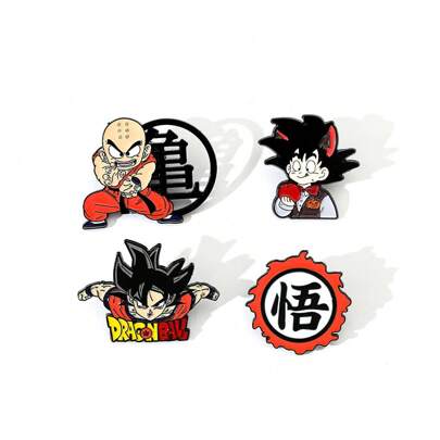 1 pieza Colgante decorativo de mochila con diseño de personaje de anime clásico Dragon Ball Sun Wukong, broche de moda para ropa, bolso, mochila escolar, útiles escolares, accesorio lindo para regalo de Halloween o Navidad