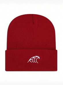 1 chiếc mũ trượt tuyết Unisex, mũ len dệt kim thêu sóng phong cách Y2K, mũ ấm mùa đông đa năng chống lạnh ngoài trời, thích hợp để đi làm - nghề thêu - Xem 19