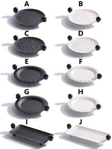 1 件，圆形矩形金属托盘，黑色和白色，现代家居装饰，桌面蜡烛收纳盒，香水，装饰，厨房台面展示，无需电源，金属材料，壁挂装饰最佳礼物生日盘子厨房配件厨房装饰托盘水果托盘托盘装饰 - 彩色 - 查看 6