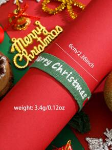 6styles Merry Christmas Letter Embroideried Woven Tassel Wristband Bracelet Suitable For Kids Girls Family Friends Christmas Gift - Multicolor - View 10