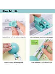 Dao cắt giấy hình tròn Thẻ sổ lưu niệm Dao cắt hình tròn DIY Dao cắt tròn Dao cắt hình tròn sáng tạo - Nhiều màu - Xem 7