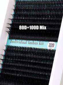 320 Cụm D Curl Lông Mi Riêng Lẻ Chiều Dài Hỗn Hợp 9-16mm, Tự Làm Tại Nhà Mi Giả Nối Dài Hàng Ngày, Mềm Mại Và Tự Nhiên, Đen Dày 30D 40D 50D 60D 80D 100D, Dễ Sử Dụng, Mi Phân Đoạn Làm To Mắt Bạn - D - Xem 3