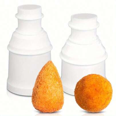 1 件饭团和肉丸制作套装 - 寿司和肉丸成型工具 - 日式便当配件厨房工具 - 圆形和尖头模具套件