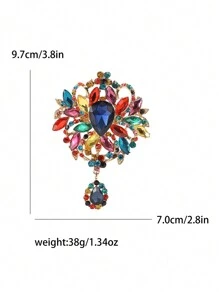 Trâm cài pha lê phong cách cung điện cho phụ nữ tiệc tùng váy Pin Pin - thủy tinh pha lê - Xem 11