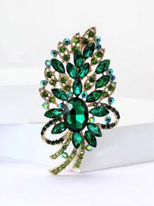 Large Crystal Flower Brooch Luxury Party Banquet Pin Gift Dress Skirt Pin Valentines - Crystal Flower Brooch - View 2