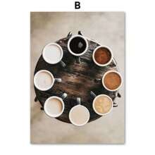 1pc Bánh Macaron Hạt Cà Phê Tranh Canvas Croissan Poster & Tranh In Bắc Âu Treo Tường Trang Trí Cửa Hàng Tráng Miệng Nhà Bếp Không Có Khung - Nhiều màu - Xem 9