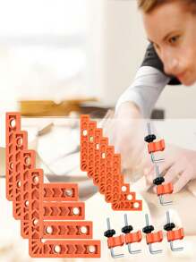 3-Inch 6pcs, 4-Inch 4pcs, 6pcs Clamps Woodworking 90 Degree Square Ruler Set, Home Decor DIY Tools, Suitable For Making Frames, Cabinets, Boxes, Christmas Manual Tool Set/Holiday Party Woodworking Tools