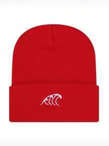 1 chiếc mũ trượt tuyết Unisex, mũ len dệt kim thêu sóng phong cách Y2K, mũ ấm mùa đông đa năng chống lạnh ngoài trời, thích hợp để đi làm - nghề thêu - Xem 7