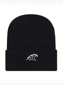 1 chiếc mũ trượt tuyết Unisex, mũ len dệt kim thêu sóng phong cách Y2K, mũ ấm mùa đông đa năng chống lạnh ngoài trời, thích hợp để đi làm - nghề thêu - Xem 6