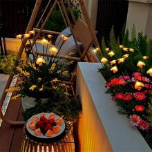 1 Đèn LED hình con ong năng lượng mặt trời quyến rũ - Hoàn hảo cho trang trí sân vườn, hiên nhà, ngoài trời | Lý tưởng cho đám cưới, tiệc tùng và lễ kỷ niệm ngày lễ - Màu vàng - Xem 9