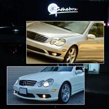 2pcs Smoked/Clear LED Amber/White Side Marker Light For Mercedes Benz W203 C-Class C200 300 2001-2007 - Ánh sáng hổ phách ống kính hun khói - Xem 6